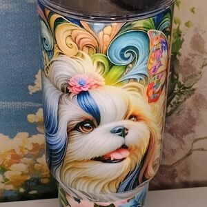 Colorful Dog Art Tumbler